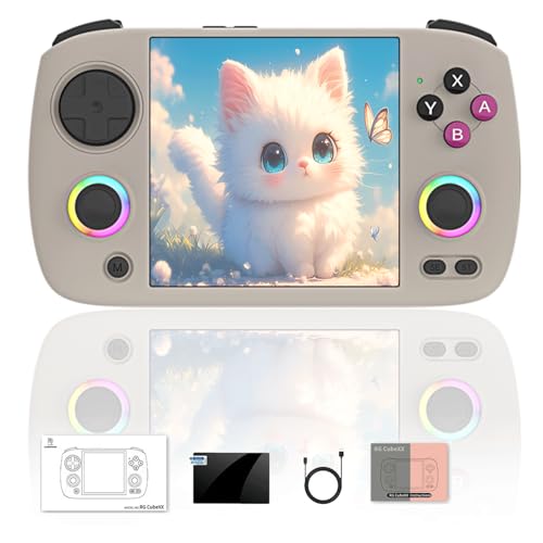 NULA RG CubeXX Retro Handheld Spielkonsole, 32G (Keine Spiele) Handheld Emulator Cortex-A53 Linux 64-Bit 3,95-Zoll-IPS-Bildschirm Console Videoplayer Unterstützt 5G WiFi Bluetooth von NULA