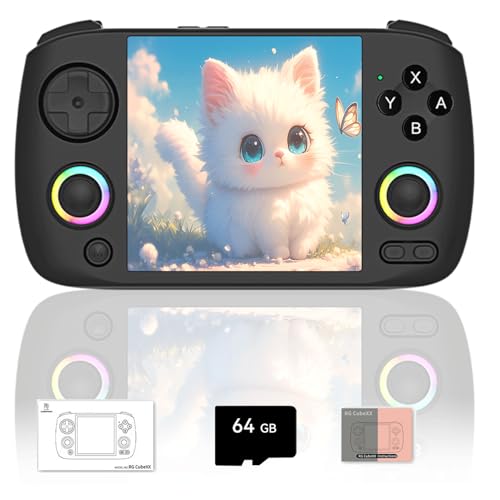 NULA RG CubeXX Retro Handheld Spielkonsole, Handheld Emulator mit 64G TF-Karte 5000+ Spiele, Linux 64-Bit 3,95-Zoll-IPS-Bildschirm Console Videoplayer Unterstützt 5G WiFi Bluetooth von NULA