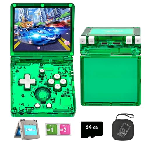 NULA RG35XX SP Flip Retro Handheld Spielkonsole mit 64G Spielkarte mit 5000 Spielen Cortex-A53-Prozessor 3,5-Zoll-IPS Tragbare Retro Arcade Unterstützung Bluetooth 5G WiFi HD-TV von NULA