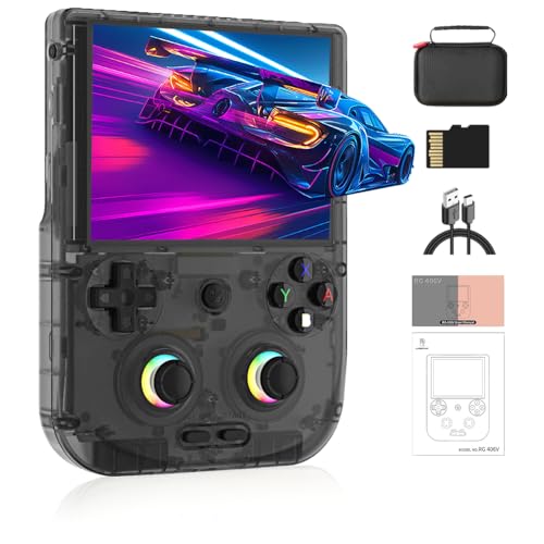 NULA RG406V Retro Handheld Spielekonsole, 4-Zoll-IPS-Multitouchscreen Android 13 Videospiel-PlayerMit Hall-Joystick RGB-Beleuchtung, 5500 mAh WiFi & Bluetooth - 8+128G/ Keine Spiele von NULA