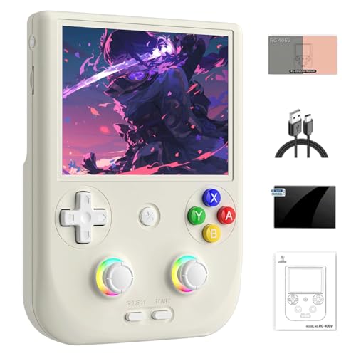 NULA RG406V Retro Handheld Spielkonsole, Android 13 Unisoc T820-Prozessor, 4-Zoll-IPS-Touchscreen, Arcade Videospielkonsolen, Unterstützt 5G WiFi Bluetooth - Keine Spiele von NULA