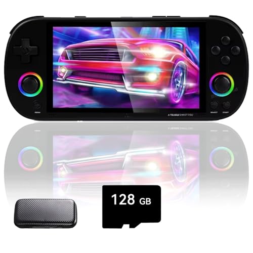 NULA TRIMUI SMART PRO Retro Handheld Spielkonsole, Mit 128G SD Karte 12700+ Spiele, 5-Zoll-Linux-System A133P Prozessor Retro Arcade Videospiel Emulator Support WiFi – mit Tragetasche NULA TRIMUI SMART PRO Retro Handheld Spielkonsole, Mit 128G SD Karte 12700+ Spiele, 5-Zoll-Linux-System A133P Prozessor Retro Arcade Videospiel Emulator Support WiFi – mit Tragetasche von NULA