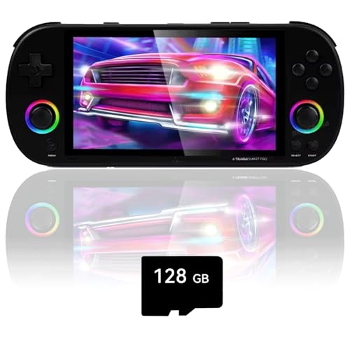 NULA TRIMUI SMART PRO Retro Handheld Spielkonsole, Mit 128G SD Karte 12700+ Spiele, 5-Zoll-Linux-System A133P Prozessor Retro Arcade Videospiel Emulator Support WiFi von NULA