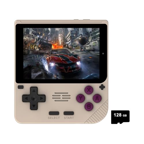 NULA V10 Retro Handheld Spielkonsole mit 128G 10000 Spiele, RK3326 Open Source Linux-System Emulator 3.5-Zoll-IPS 480 * 320 Mini Videospielkonsolen für Kinder Erwachsene von NULA