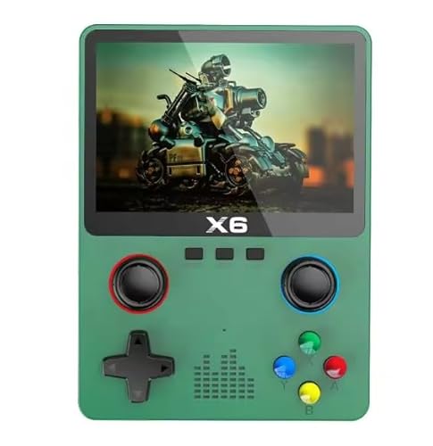 NULA X6 Retro Handheld Spielekonsole mit 32G TF-Karte / 10.000+ Spielen 11+ Emulatoren 3,5-Zoll-IPS-Bildschirm Tragbare Pocket Arcade Retro Spielekonsole von NULA