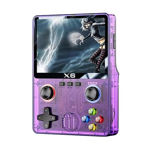 NULA X6 Retro Handheld Spielekonsole mit 32G TF-Karte / 10.000+ Spielen 11+ Emulatoren 3,5-Zoll-IPS-Bildschirm Tragbare Pocket Arcade Retro Spielekonsole von NULA