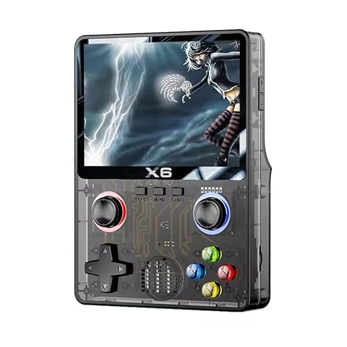 NULA X6 Retro Handheld Spielekonsole mit 32G TF-Karte / 10.000+ Spielen 11+ Emulatoren 3,5-Zoll-IPS-Bildschirm Tragbare Pocket Arcade Retro Spielekonsole von NULA