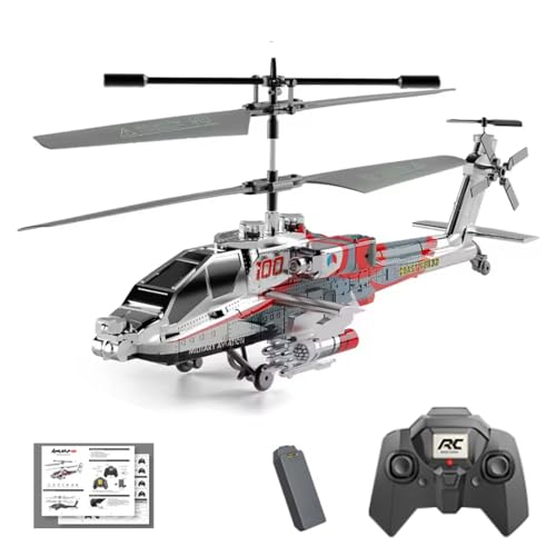 NULA XK1 Ferngesteuerter Hubschrauber für Erwachsene, 2,4 G Apache RC Helikopter Mini Militärflugzeug mit LED-Leuchten und Höhenhaltung Spielzeug für Anfänger (1 Batterie) von NULA