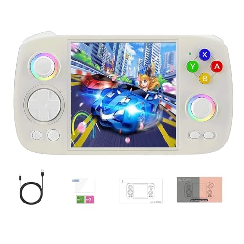 RG Cube Retro Handheld Spielkonsole, 8 +128 G mit RGB-Lichteffekten, 3,95-Zoll-IPS-Bildschirm Android Arcade Unisoc T820-Prozessor Unterstützt Bluetooth WIFI Battle - Keine Spiele von NULA