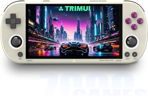 TRIMUI SMART PRO Retro Handheld Spielkonsole 128G mit 12700+ Spielen, 4.96-Zoll Linux System Retro-Arcade A133P Processor Handheld Emulator Videospieler für Kinder Erwachsene von NULA