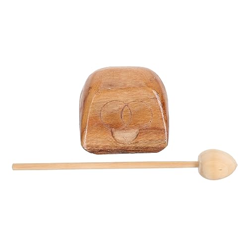 NULYLU 1 Satz Fisch Aus Holz Kinderspielzeug Holzblock Mit Stock Bausatz Holzschnitt Kleines Schlaginstrument Buddhistisches Percussion-Spielzeug Instrumentenzubehör Holzklopfer Mit Stock von NULYLU