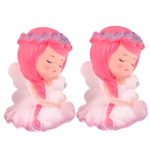 NULYLU 2er Set ädchen Figuren Für Tortendeko Kreative Katzenmädchen Und Bären ädchen Statuen Zur Dekoration Von Geburtstagskuchen Und Festen Niedliche Cake Topper Für von NULYLU