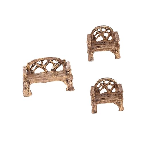 NULYLU 3 Stück Mini Gartenmöbel Deko Teiliges Resin Miniatur Bank und Stühle Robuste Mini Gartenbank für Puppenhaus Micro Landschaft Wetterfest für Garten Blumentopf Innen und NULYLU 3 Stück Mini Gartenmöbel Deko Teiliges Resin Miniatur Bank und Stühle Robuste Mini Gartenbank für Puppenhaus Micro Landschaft Wetterfest für Garten Blumentopf Innen und von NULYLU