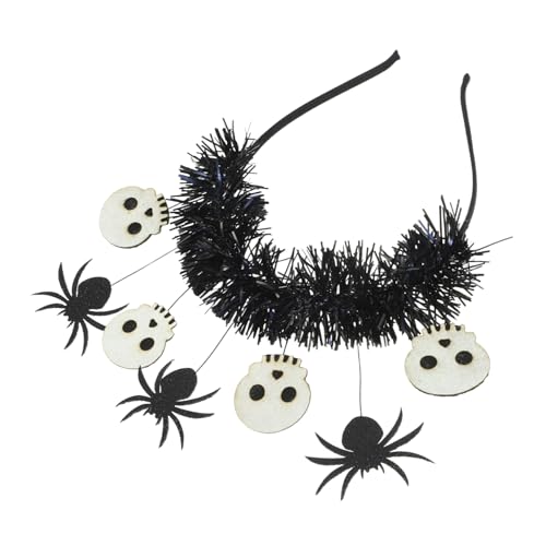 NULYLU Halloween-stirnband Halloween- -stirnband Stirnbänder Schädelkopf-bopper Halloween-haarreifen Stirnband Im Neuartigen Stil Halloween-fledermaus-haarschmuck Grüßer von NULYLU