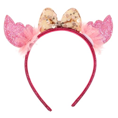 NULYLU Sparkle Glitter Pailletten Schleife Stirnband Für Kinder Mädchen Geburtstag Party Cosplay Festival Haarband Zubehör Mit Schleife Band von NULYLU