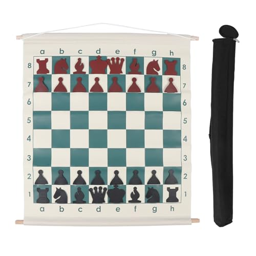 Faltbares Schachbrett Set mit 32 Schachfiguren, Tragbar, Komplett, Tragetasche Inklusive - Sichere Schachfigur Befestigung, Robuste Materialien, Für Schachclub Und Schule Faltbares Schachbrett Set mit 32 Schachfiguren, Tragbar, Komplett, Tragetasche Inklusive - Sichere Schachfigur Befestigung, Robuste Materialien, Für Schachclub Und Schule von NUMNBE