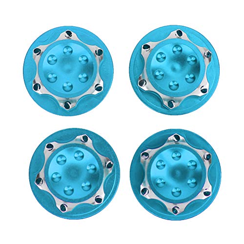 NUMNBE 4pcs 17mm Aluminiumlegierung staubdestellter Nuss -Nussrad -Zubehör für 1/8 RC -Automodell (Blue) von NUMNBE