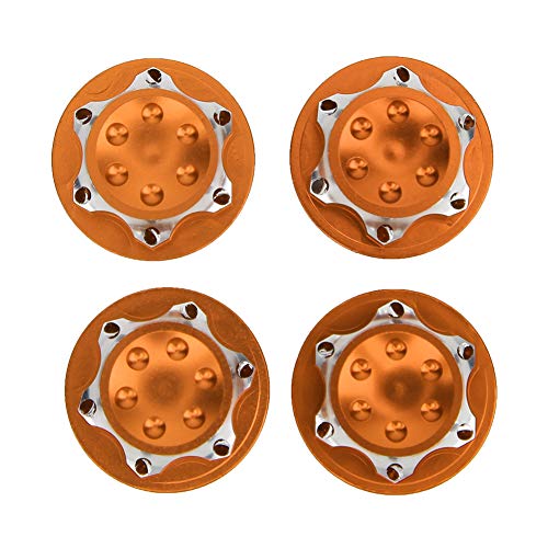 NUMNBE 4pcs 17mm Aluminiumlegierung staubdestellter Nuss -Nussrad -Zubehör für 1/8 RC -Automodell (Orange) von NUMNBE