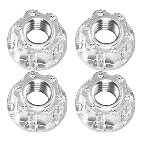 NUMNBE M4 -Schnitzer -Sechskantmuttern 4PCS Aluminiumlegierung für HSP D3 D4 1/10 RC -Auto (Silber) von NUMNBE