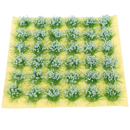 NUOBESTY 1 Blatt Graskorn Miniaturpflanzen Für Puppenhaus Sträucher Puppenhaus Pflanzen Märchengarten Pflanzen Büschel Puppenhauspflanze Hecke Mini- Chrysantheme Grasmatte Plastik Blue von NUOBESTY