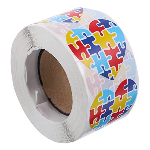 NUOBESTY 1 Rolle Liebe Aufkleber zappeln Sensorischer Tisch matschig personalisierte Sticker personalisierte Aufkleber Karten für dekorative Herzaufkleber Kraftpapier von NUOBESTY