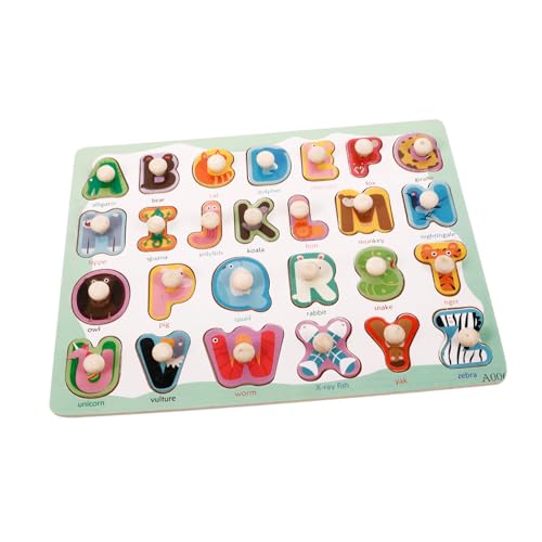 NUOBESTY 1 Satz Aufklärungsgremium Für Früherziehung Alphabettafel Kindererziehung Alphabet-bodenpuzzle Lernspielzeug Für Kleinkinder Alphabet-rätsel Englisches Rätsel Holz von NUOBESTY