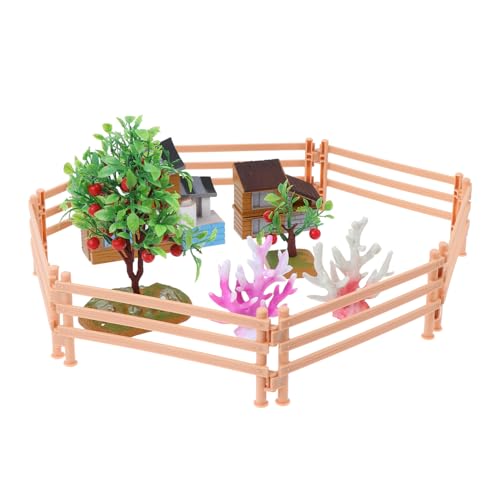 NUOBESTY 1 Satz Farmmodell-Ornamente Desktop-Spielzeug Miniatur-dekor Scheunenhaus Spielzeug Minispielzeug Für Kinder Modellbäume Landschaft Pädagogisches Spielzeug Für Kinder PVC von NUOBESTY