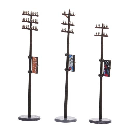 NUOBESTY Zug BAU Pole Modelle Kit Sand Tabelle Szene Zubehör Realistische Gefälschte Pole von NUOBESTY