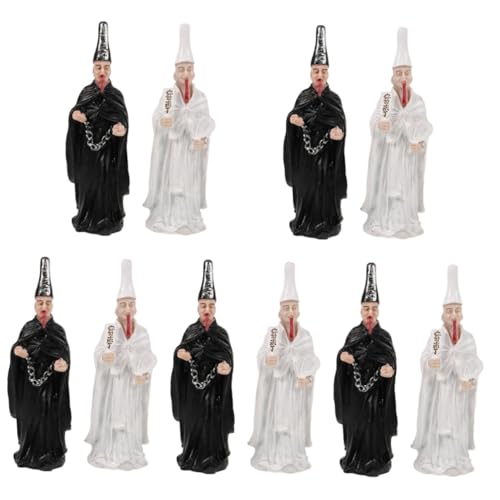 NUOBESTY 10 Stk Zubehör für Sandtische Halloween Dekoration pädagogische Spiele Horror Dekoration Miniaturen Miniaturfigur Halloween-Horrorelemente Gruselige Geisterwandstatue Harz von NUOBESTY