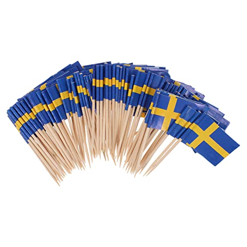 NUOBESTY 100 Stück Flaggen Spieße Schweden Schweden Cocktail Stick Flaggen Cupcake Topper Mini Zahnstocher DIY Kuchen Dekorationen Kleine für Cupcake,Geschirr-Dekorationen NUOBESTY 100 Stück Flaggen Spieße Schweden Schweden Cocktail Stick Flaggen Cupcake Topper Mini Zahnstocher DIY Kuchen Dekorationen Kleine für Cupcake,Geschirr-Dekorationen von NUOBESTY