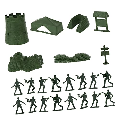 NUOBESTY 100St Militärsoldatenmodell für kinderspielzeug Toys for Boys spielsachen für Soldatenmodell aus Kunststoff Kunststoff-Soldaten-Spielset Plastik Green von NUOBESTY