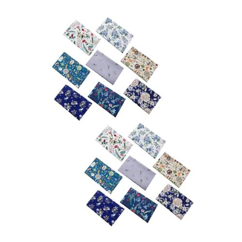 NUOBESTY 16 Stk Baby-Baumwolltuch aus reiner Baumwolle puppen kleidung puppen klamotten Bettwäsche Quiltstoff DIY Patchworkstoff aus Baumwolle Hawaii-Patchwork-Stoff Quilten der Stoff Blatt von NUOBESTY