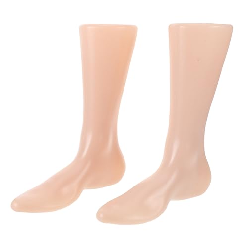 NUOBESTY 2 Stück Fußform Schuhspanner Mannequin Herren Socken Displayständer Sockenhalter Display Schuhe Unterstützung Fußsocken Modell Fußdisplay Für Socken Fußmodell Für Socken Beige von NUOBESTY