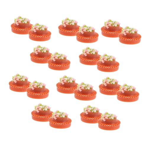 NUOBESTY 20 Stück Maßstab Runde Mini Garten Pflanzgefäße für Modellbau Puppenhaus Sandtisch Landschaftsdekoration NUOBESTY 20 Stück Maßstab Runde Mini Garten Pflanzgefäße für Modellbau Puppenhaus Sandtisch Landschaftsdekoration von NUOBESTY