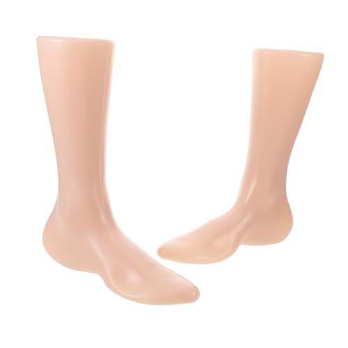 NUOBESTY 2st Fußform-Schuhspanner Modell Fußsocken Fußanzeige Fuß Schaufensterpuppe Falsche Füße Fußpuppe Für Fußkettchen Fußdisplay Für Socken Socken-Display-fuß Beige Plastik von NUOBESTY