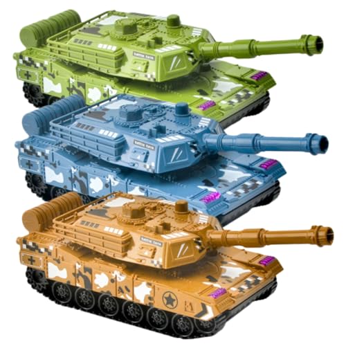 NUOBESTY 3 Stück Teiliges Simulations Inertial Panzer Modellfahrzeuge in Gelb Grün Blau Retro Panzer Dekoration Langlebiges Pädagogisches Fahrzeugspielzeug NUOBESTY 3 Stück Teiliges Simulations Inertial Panzer Modellfahrzeuge in Gelb Grün Blau Retro Panzer Dekoration Langlebiges Pädagogisches Fahrzeugspielzeug von NUOBESTY