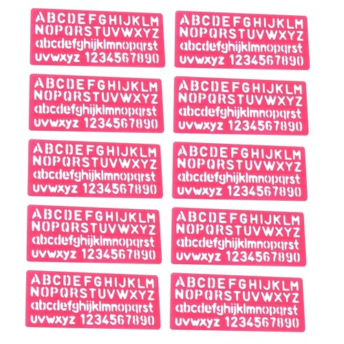 NUOBESTY 32St Herrscher Schriftzug plastiktisch zeichenschablonen Buchstaben digital Vorlagen für Wandmalereien Kreisschablone Schablonen zum Hecheln Zahlen alphabetische Symbole Formen von NUOBESTY