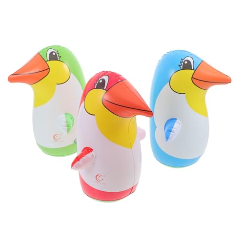 NUOBESTY 3St Pinguin-Spielzeug kinderspielzeug 3D-Bop-Tasche Pinguin Becher Baby Spielzeug babyspielzeug Aufblasbarer Becher für Kinder aufblasbarer Pinguin Tier Sandsack Dekorationen von NUOBESTY