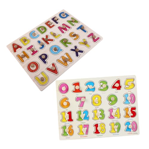 NUOBESTY 4 Sets Vorschulspielzeug Kinderpuzzles Spielzeuge Puzzles Für Spielzeuge Für Babys B Spielzeuge Puzzles Spielzeuge Für Puzzles Puzzle Alphabet Puzzle Abc Puzzle Holz von NUOBESTY