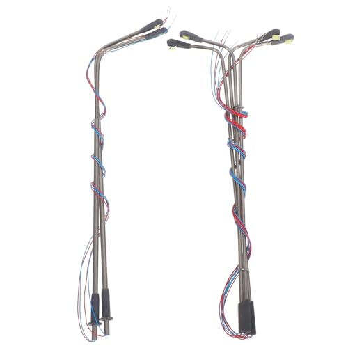 NUOBESTY 4 Stück Maßstab Miniatur Straßenlaternen für Modelleisenbahn und Puppenhaus mit Einfacher Montage und Warmweißer LED Beleuchtung für Micro-landschaften NUOBESTY 4 Stück Maßstab Miniatur Straßenlaternen für Modelleisenbahn und Puppenhaus mit Einfacher Montage und Warmweißer LED Beleuchtung für Micro-landschaften von NUOBESTY