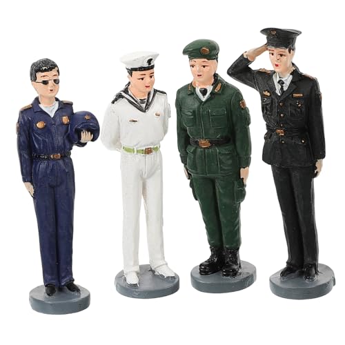 NUOBESTY 4 Teiliges Set Sandtischfiguren Mini Soldat Spielset Klassischer Soldat Schreibtischdekoration Modellsoldaten Miniatursoldat Geschenk Spielzeug Geschenkzubehör von NUOBESTY