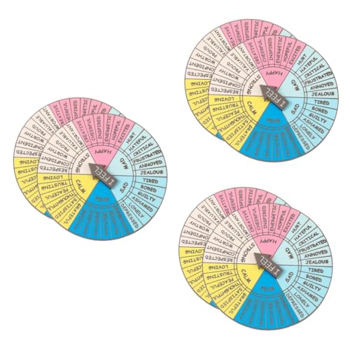 NUOBESTY 6 STK Emotionsrad-Abzeichen Drehteller Drehplatte Dekoration Zubehör Plattenträger Plattenspieler Gefühle-Rad-Abzeichen Emotionen Dekoratives Abzeichen „gefühlsrad“. Legierung von NUOBESTY