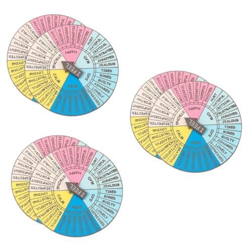 NUOBESTY 6 STK Emotionsrad-Abzeichen Zubehör Deko Plattenträger Plattenspieler Drehplatte Drehteller Gefühlsrad Gefühle-Rad-Abzeichen Emotionen Metall-emotionen-Rad-Abzeichen Legierung von NUOBESTY