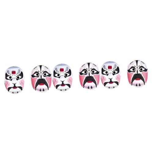 NUOBESTY 6 Stk Kindermaske Ankleiden Peking Oper Maske malen Pekingoper umweltfreundliche Maske Peking-Oper Gesichtsmaske chinesische kulturmaske Abschlussball Kinderpapier Weiß von NUOBESTY