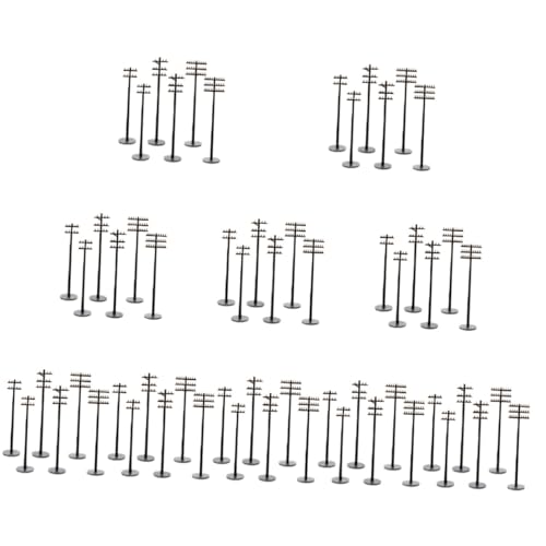 NUOBESTY 60 Stück Mikro Landschaftsgarten Szenario Telegrafenmast Modelle Telegrafenmast Modelle Mikro Landschaftsmodell DIY Telegrafenmasten Modell Sandtisch Telegrafenmasten Kleiner von NUOBESTY