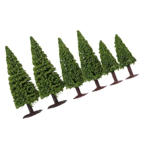 NUOBESTY 6St Modellkiefer Mini-Weihnachtsbaum Kiefernfigur Schneekugelbaum selber Machen Modelleisenbahn Baum Puppenhaus-Baum-Modell Modellbäume Baumfiguren Mini-Sandtisch-Pflanzenmodell von NUOBESTY