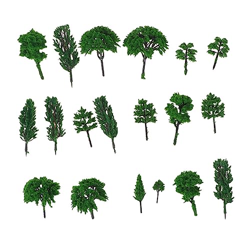 NUOBESTY 70 Stück Baummodell Artificial Tree bastelzeug Modellbau modellbäume Mikrolandschaftdekoration Mini-Palmen künstlicher Baum Mini-Bäume zum Basteln Modell Baumschmuck Plastik Green von NUOBESTY