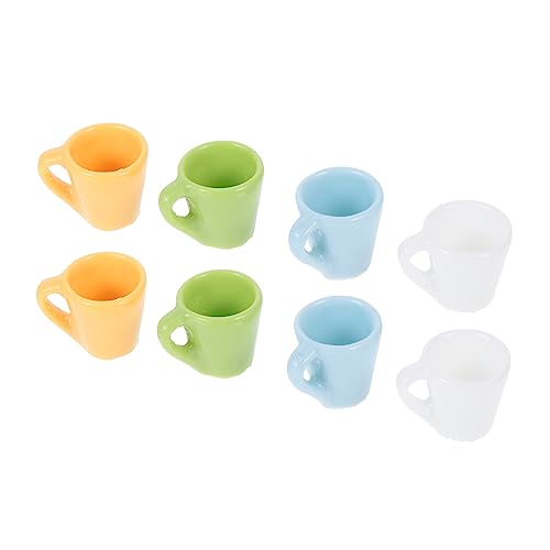 NUOBESTY 8st Mini-Becher Teetassenverzierung Wasserflasche Isoliert Espresso Mini-kaffeetassen Thermal- Mini-Modell Tassenmodell Mini-Cup-Modell Mini-szenenmodell-Ornament Umweltharz von NUOBESTY