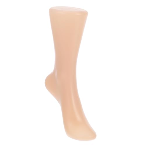 NUOBESTY Fußform Sockenform Socken Stehen Schuhform Schaufensterpuppe Fuß Fußpuppe für Schuhe Socken-Display-Fußmodell Mannequin-Fuß Fußmodell für Socken gefälschter Fuß Plastik Beige von NUOBESTY