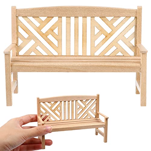 NUOBESTY Geldgeschenk Gartenbank 1:12 Möbel Spielzeug Mini Holzbank Ornament Für Kinder Geschenke Zubehör Möbel Mini Sofa Garten Möbel Garten Möbel Garten Möbel Garten Möbel Garten Möbel von NUOBESTY